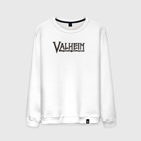 Мужской свитшот хлопок с принтом Valheim logo в Кировске, 100% хлопок |  | valheim | valheim логотип | вальхейм | выживание | игра | игры