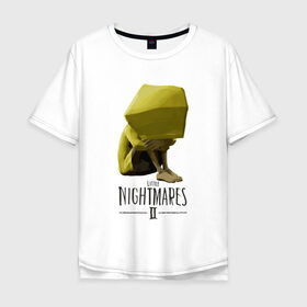 Мужская футболка хлопок Oversize с принтом Little Nightmares в Кировске, 100% хлопок | свободный крой, круглый ворот, “спинка” длиннее передней части | little nightmares | игра | страшилка | страшная игра | ужас | хоррор