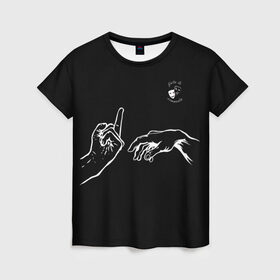 Женская футболка 3D с принтом Finita la commedia(black) в Кировске, 100% полиэфир ( синтетическое хлопкоподобное полотно) | прямой крой, круглый вырез горловины, длина до линии бедер | маски | нигатив | отвержение | сатира