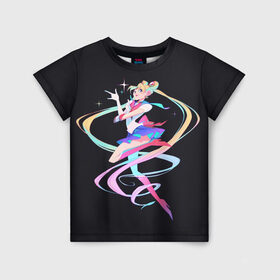 Детская футболка 3D с принтом Sailor Moon Сейлор Мун в Кировске, 100% гипоаллергенный полиэфир | прямой крой, круглый вырез горловины, длина до линии бедер, чуть спущенное плечо, ткань немного тянется | anime | sailor moon | аниме | анимэ | венера | луна | лунная призма | марс | сейлор мун | серебрянное тысячелетие | серенити | сэйлор | усаги цукино | чиби мун | эндимион