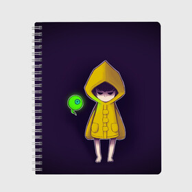 Тетрадь с принтом Little Nightmares Шестая в Кировске, 100% бумага | 48 листов, плотность листов — 60 г/м2, плотность картонной обложки — 250 г/м2. Листы скреплены сбоку удобной пружинной спиралью. Уголки страниц и обложки скругленные. Цвет линий — светло-серый
 | games | little nightmares | длиннорукий | доктор | игра | игрок | литл найтмерс | моно | охотник | повар | призрак | руки | сказка | сторож | страшилка | страшный сон | хорор | хоррор | шестая