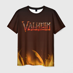 Мужская футболка 3D с принтом Valheim: Вальхейм выживание. в Кировске, 100% полиэфир | прямой крой, круглый вырез горловины, длина до линии бедер | fejd | valheim | вальхейм | викинг | викинги | выживание | выживач | игра