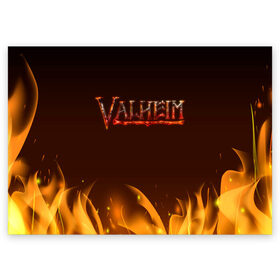 Поздравительная открытка с принтом Valheim: Вальхейм выживание. в Кировске, 100% бумага | плотность бумаги 280 г/м2, матовая, на обратной стороне линовка и место для марки
 | fejd | valheim | вальхейм | викинг | викинги | выживание | выживач | игра