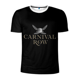 Мужская футболка 3D спортивная с принтом Карнивал Роу - Carnival Row в Кировске, 100% полиэстер с улучшенными характеристиками | приталенный силуэт, круглая горловина, широкие плечи, сужается к линии бедра | Тематика изображения на принте: carnival row | волшебный | исторический | карнивал роу | крылья | лого | логотип | подарок | сериал | сказка | фея | черный | шляпа