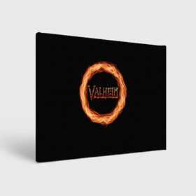 Холст прямоугольный с принтом Valheim - огненный круг в Кировске, 100% ПВХ |  | valheim | вальхейм | викинги | игра | компьютерный | круг | логотип | минимализм | огненный | огонь | подарок | черный