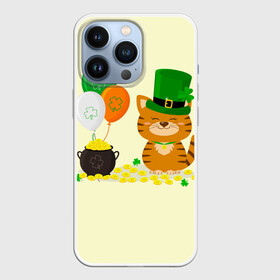 Чехол для iPhone 13 Pro с принтом Ирландский Кот в Кировске,  |  | день святого патрика | ирландия | ирландский | ирландский клевер | ирландский кот | клевер | кот | патрик | с котом | святой патрик
