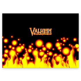 Поздравительная открытка с принтом Valheim в Кировске, 100% бумага | плотность бумаги 280 г/м2, матовая, на обратной стороне линовка и место для марки
 | game | logo | valheim | viking | валхейм | вальхейм | викинги | игра valheim | игры | логотипы игр | приключения | скандинавская мифология | фэнтези | экшн