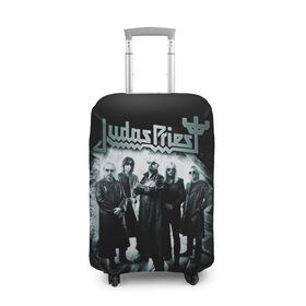 Чехол для чемодана 3D с принтом JUDAS PRIEST в Кировске, 86% полиэфир, 14% спандекс | двустороннее нанесение принта, прорези для ручек и колес | heavy metal | judas priest | metal | metal gods | группы | джудас прист | метал | роб хэлфорд | хард рок | хеви метал