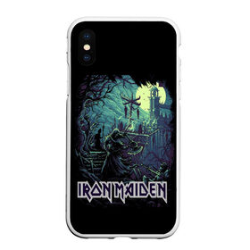 Чехол для iPhone XS Max матовый с принтом IRON MAIDEN в Кировске, Силикон | Область печати: задняя сторона чехла, без боковых панелей | Тематика изображения на принте: black | dark | death | fantasy | hardcore | heavy metal | iron maiden | metal | music | rock | skuul | usa | метал | музыка | рок | скелет | фентези | череп | черный