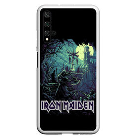 Чехол для Honor 20 с принтом IRON MAIDEN в Кировске, Силикон | Область печати: задняя сторона чехла, без боковых панелей | Тематика изображения на принте: black | dark | death | fantasy | hardcore | heavy metal | iron maiden | metal | music | rock | skuul | usa | метал | музыка | рок | скелет | фентези | череп | черный