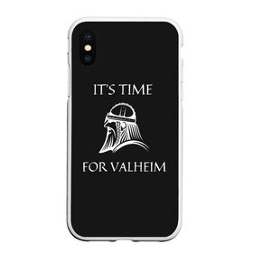 Чехол для iPhone XS Max матовый с принтом Its time for Valheim в Кировске, Силикон | Область печати: задняя сторона чехла, без боковых панелей | elder | loki | odin | the | thor | valheim | биврёст | валхейм | вальхейм | викинги | всеотец | дракар | древний | древо | ётун | йотун | локи | мира | один | тор | фенир | хель | черный лес | эйктюр