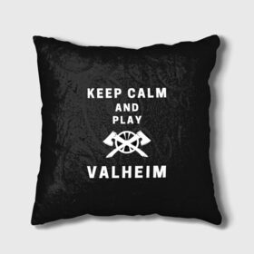 Подушка 3D с принтом Keep calm and play Valheim в Кировске, наволочка – 100% полиэстер, наполнитель – холлофайбер (легкий наполнитель, не вызывает аллергию). | состоит из подушки и наволочки. Наволочка на молнии, легко снимается для стирки | elder | loki | odin | the | thor | valheim | биврёст | валхейм | вальхейм | викинги | всеотец | дракар | древний | древо | ётун | йотун | локи | мира | один | тор | фенир | хель | черный лес | эйктюр