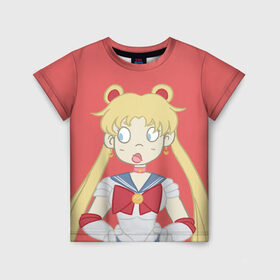 Детская футболка 3D с принтом Sailor Moon Сейлор Мун в Кировске, 100% гипоаллергенный полиэфир | прямой крой, круглый вырез горловины, длина до линии бедер, чуть спущенное плечо, ткань немного тянется | anime | sailor moon | аниме | анимэ | венера | луна | лунная призма | марс | сейлор мун | серебрянное тысячелетие | серенити | сэйлор | усаги цукино | чиби мун | эндимион