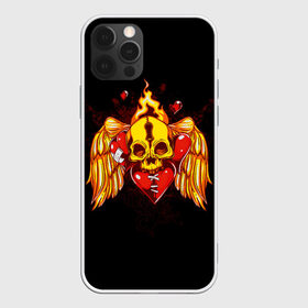 Чехол для iPhone 12 Pro Max с принтом Skull Heart в Кировске, Силикон |  | art | body | bones | dead | drawing | face | graffiti | head | roses | skeleton | skul | skull | ад | арт | голова | граффити | зло | кости | лицо | металл | нарисованный | розы | рок | скелет | скул | скулл | три черепа | тьма