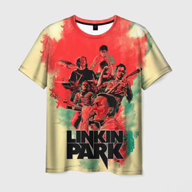 Мужская футболка 3D с принтом LINKIN PARK в Кировске, 100% полиэфир | прямой крой, круглый вырез горловины, длина до линии бедер | chester | hardcore | linknin park | music | punk | rip | rock | usa | линкин парк | музыка | панк | рок | честер беннингтон