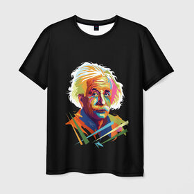 Мужская футболка 3D с принтом Law of relativity в Кировске, 100% полиэфир | прямой крой, круглый вырез горловины, длина до линии бедер | celebrity | einstein | great scientist | physicist | scientist