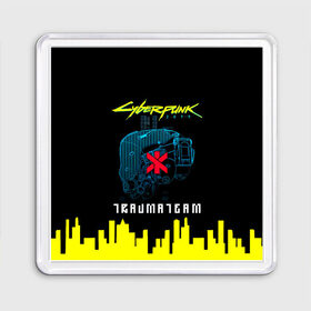 Магнит 55*55 с принтом TRAUMA TEAM Cyberpunk 2077 в Кировске, Пластик | Размер: 65*65 мм; Размер печати: 55*55 мм | cyberpunk 2077 | hacker | maelstrom | militech | quadra | samurai | sci fi | technology | trauma team | v | будущее | игра | иероглифы | киану ривз | кибер | киберпанк | киборг | киборги | корпорация | лого | милитек | панк | роботы | самурай | т