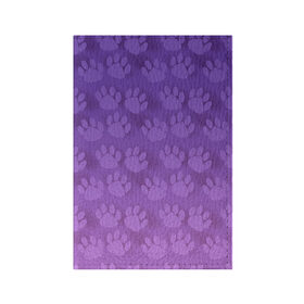 Обложка для паспорта матовая кожа с принтом Кошачьи Следы в Кировске, натуральная матовая кожа | размер 19,3 х 13,7 см; прозрачные пластиковые крепления | градиент | кошачьи следы | минимализм | рисунок | следы