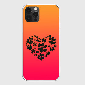 Чехол для iPhone 12 Pro Max с принтом сердечко из следов собаки в Кировске, Силикон |  | Тематика изображения на принте: ветеринар | домашние любимцы | друг | животные | лапа | лапульки | любительница собак | любовь | пес | песик | питомец | сердечко | сердце | символ | след | собака | собаковод | собачник | собачница