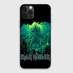 Чехол для iPhone 12 Pro Max с принтом IRON MAIDEN в Кировске, Силикон |  | Тематика изображения на принте: black | dark | death | fantasy | hardcore | heavy metal | iron maiden | metal | music | rock | skuul | usa | метал | музыка | рок | скелет | фентези | череп | черный