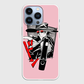 Чехол для iPhone 13 Pro с принтом Алукард на розовом фоне в Кировске,  |  | anime | hellsing | алукард | аниме | анимэ | ван хеллсинг | интегра | миллениум | хэллсинг | хэлсинг