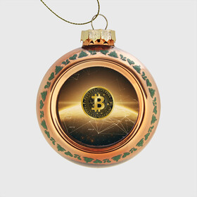 Стеклянный ёлочный шар с принтом БИТКОИН КРИПТОВАЛЮТА ЗОЛОТО в Кировске, Стекло | Диаметр: 80 мм | bitcoin | blockchain | btc | cardano | crypto | ethereum | polkadot | tether | xrp | бинанс | биткоин | блокчейн | валюта | деньги | криптовалюта | майнер | майнинг | цифровая валюта | цифровое золото | эфир