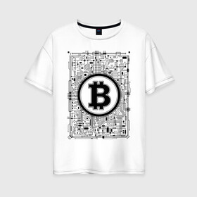 Женская футболка хлопок Oversize с принтом BITCOIN CRYPTOCURRENCY | КРИПТОВАЛЮТА (Z) в Кировске, 100% хлопок | свободный крой, круглый ворот, спущенный рукав, длина до линии бедер
 | binance coin | bitcoin | blockchain | btc | cardano | crypto | ethereum | litecoin | polkadot | tether | xrp | биткоин | блокчейн | валюта | деньги | криптовалюта | майнер | майнинг | цифровая валюта | цифровое золото | эфир