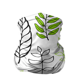 Бандана-труба 3D с принтом Листья в Кировске, 100% полиэстер, ткань с особыми свойствами — Activecool | плотность 150‒180 г/м2; хорошо тянется, но сохраняет форму | листья | минимализм | природа | растения | рисунок