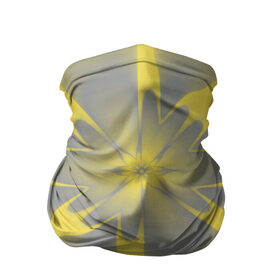 Бандана-труба 3D с принтом Абстракция в Кировске, 100% полиэстер, ткань с особыми свойствами — Activecool | плотность 150‒180 г/м2; хорошо тянется, но сохраняет форму | абстракция | желтый | серый | симметрия | цветок
