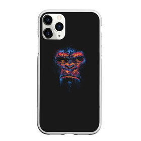 Чехол для iPhone 11 Pro матовый с принтом Colorful Gorilla в Кировске, Силикон |  | animal | beast | color | colorful | gorilla | ink | monkey | paints | горилла | животное | зверь | краски | обезьяна | чернила