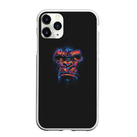 Чехол для iPhone 11 Pro Max матовый с принтом Colorful Gorilla в Кировске, Силикон |  | animal | beast | color | colorful | gorilla | ink | monkey | paints | горилла | животное | зверь | краски | обезьяна | чернила