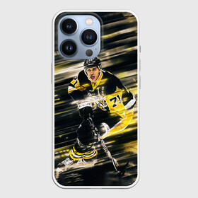 Чехол для iPhone 13 Pro с принтом ЕВГЕНИЙ МАЛКИН в Кировске,  |  | Тематика изображения на принте: 71 | gino | hockey | ice | malkin | nhl | pitsburg | sport | usa | winter | джино | евгений | малкин | нхл | пингвинз | питсбург | спорт | хоккей