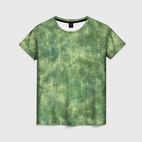 Женская футболка 3D с принтом Одуванчики в Кировске, 100% полиэфир ( синтетическое хлопкоподобное полотно) | прямой крой, круглый вырез горловины, длина до линии бедер | весна | зелёный | лето | одуванчик | одуванчики | природа | цветок | цветочки | цветы