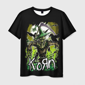 Мужская футболка 3D с принтом KoЯn в Кировске, 100% полиэфир | прямой крой, круглый вырез горловины, длина до линии бедер | band | davies | grunge | hardcore | korn | metal | music | punk | rock | usa | гранж | группа | корн | кукуруза | метал | музыка | панк | рок | сша
