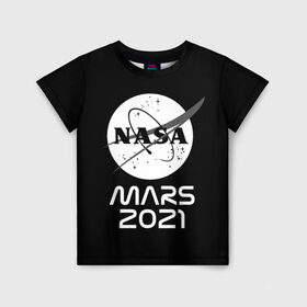 Детская футболка 3D с принтом NASA Perseverance в Кировске, 100% гипоаллергенный полиэфир | прямой крой, круглый вырез горловины, длина до линии бедер, чуть спущенное плечо, ткань немного тянется | 2020 | 2021 | 21б | elon | mars | musk | nasa | perseverance | space | spacex | илон | космос | марс | марсоход | маск | наса | настойчивый