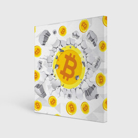 Холст квадратный с принтом БИТКОИН | BITCOIN в Кировске, 100% ПВХ |  | bitcoin | blockchain | btc | cardano | crypto | ethereum | polkadot | tether | xrp | бинанс | биткоин | блокчейн | валюта | деньги | криптовалюта | майнер | майнинг | цифровая валюта | цифровое золото | эфир