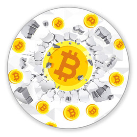 Коврик для мышки круглый с принтом БИТКОИН | BITCOIN в Кировске, резина и полиэстер | круглая форма, изображение наносится на всю лицевую часть | Тематика изображения на принте: bitcoin | blockchain | btc | cardano | crypto | ethereum | polkadot | tether | xrp | бинанс | биткоин | блокчейн | валюта | деньги | криптовалюта | майнер | майнинг | цифровая валюта | цифровое золото | эфир
