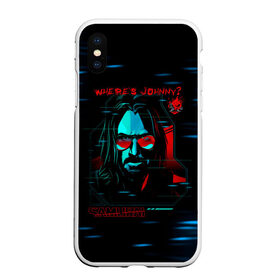 Чехол для iPhone XS Max матовый с принтом WHERES JOHNNY? SAMURAI в Кировске, Силикон | Область печати: задняя сторона чехла, без боковых панелей | cyberpunk 2077 | hacker | maelstrom | militech | quadra | samurai | sci fi | technology | trauma team | v | будущее | игра | иероглифы | киану ривз | кибер | киберпанк | киборг | киборги | корпорация | лого | милитек | панк | роботы | самурай | т