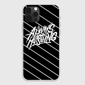 Чехол для iPhone 12 Pro Max с принтом Always Hustling в Кировске, Силикон |  | always hustling | минимализм | надпись | полосы | типография | черно белое