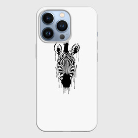 Чехол для iPhone 13 Pro с принтом Зебра минимализм в Кировске,  |  | animal | beast | black | minimalism | white | zebra | белое | животное | зверь | зебра | краски | минимализм | чернила | черно белое | черное