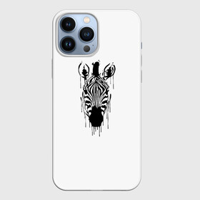 Чехол для iPhone 13 Pro Max с принтом Зебра минимализм в Кировске,  |  | animal | beast | black | minimalism | white | zebra | белое | животное | зверь | зебра | краски | минимализм | чернила | черно белое | черное