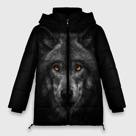 Женская зимняя куртка Oversize с принтом Evil Wolf в Кировске, верх — 100% полиэстер; подкладка — 100% полиэстер; утеплитель — 100% полиэстер | длина ниже бедра, силуэт Оверсайз. Есть воротник-стойка, отстегивающийся капюшон и ветрозащитная планка. 

Боковые карманы с листочкой на кнопках и внутренний карман на молнии | animal | beast | dark | darkness | evil | moon | nigth | tegunvteg | werwolf | wild | wolf | вервольф | вой | волк | волки | волчара | дикий | животное | зверь | клык | клыки | луна | ночь | оборотень | полнолуние