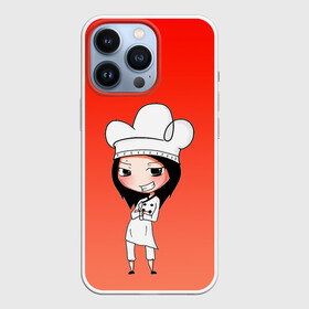 Чехол для iPhone 13 Pro с принтом Повар девушка манга в Кировске,  |  | аниме | арт | готовка | градиент | девочка | девушка | детский | еда | кавай | манга | мило | мультяшный | персонаж | повар | рисунок | чиби