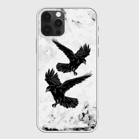 Чехол для iPhone 12 Pro с принтом Gothic crows в Кировске, силикон | область печати: задняя сторона чехла, без боковых панелей | Тематика изображения на принте: animals | art | bird | black | crow | dark | halloween | wings | witch | арт | ворона | готика | готические | животные | крылья | нечисть | орел | перья | природа | птица | птица ворон | птичка | тьма | хеллоуин | хищник | черная птица