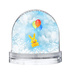 Снежный шар с принтом Харитон на воздушных шариках в Кировске, Пластик | Изображение внутри шара печатается на глянцевой фотобумаге с двух сторон | воздушные шары | детям | желейный заяц | зайчики | заяц | заяц харитон | звери | кролик | небо | харитошка