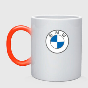 Кружка хамелеон с принтом BMW в Кировске, керамика | меняет цвет при нагревании, емкость 330 мл | bavaria | bayerische motoren werke | bmw | bmw ag | bmw logo | баварец | беха | бнв | бумер | бэха