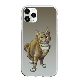 Чехол для iPhone 11 Pro Max матовый с принтом полосатый уличный кот в Кировске, Силикон |  | Тематика изображения на принте: арт | бандит | вектор | градиент | кот | котенок | котик | котэ | мультяшный | мяу | полоски | рисунок | рыжий | серый | уличный | хитрюга