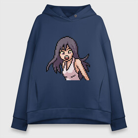 Женское худи Oversize хлопок с принтом Pixel art anime в Кировске, френч-терри — 70% хлопок, 30% полиэстер. Мягкий теплый начес внутри —100% хлопок | боковые карманы, эластичные манжеты и нижняя кромка, капюшон на магнитной кнопке | Тематика изображения на принте: anime | art | girl | manga | pixel | аниме | арт | девушка | манга | пиксель