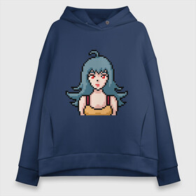 Женское худи Oversize хлопок с принтом Pixel art anime в Кировске, френч-терри — 70% хлопок, 30% полиэстер. Мягкий теплый начес внутри —100% хлопок | боковые карманы, эластичные манжеты и нижняя кромка, капюшон на магнитной кнопке | Тематика изображения на принте: anime | art | girl | manga | pixel | аниме | арт | девушка | манга | пиксель