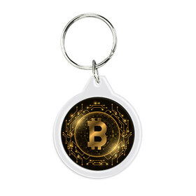 Брелок круглый с принтом ЗОЛОТОЙ БИТКОИН в Кировске, пластик и полированная сталь | круглая форма, металлическое крепление в виде кольца | Тематика изображения на принте: bitcoin | blockchain | btc | cardano | crypto | ethereum | polkadot | tether | xrp | бинанс | биткоин | блокчейн | валюта | деньги | криптовалюта | майнер | майнинг | цифровая валюта | цифровое золото | эфир